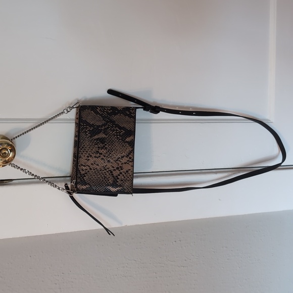 AllSaints Claremont Snake Embossed Leather Crossbody NWT - Picture 5 of 6